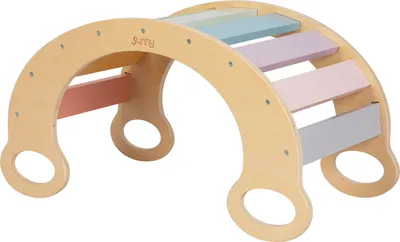 Image de Sunny Marlie Arche Montessori En Bois Aux Couleurs De L'Arc-En-Ciel | Structure Escalade / Eveil Montessori, Evolutive