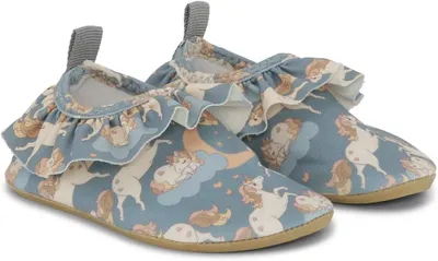 Produktbild von Badeschuhe Größe 20/21, Einhorn blau, wasserdicht, rutschfest, für Strand