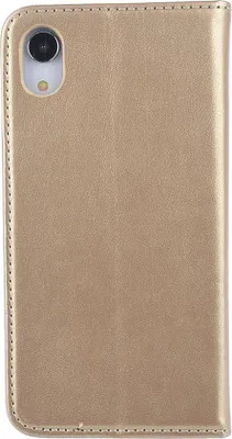 Obrázek produktu pro Zlaté pouzdro pro iPhone XR – Book Case – držák na karty – magnetické zapínání