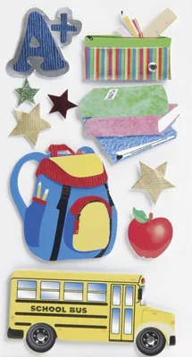 Produktbild von Sticker-Etikett Schule 2 10 Stück 4-farbig Packung mit 6 Stück