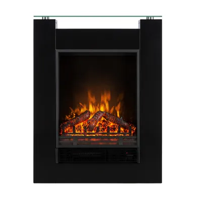 Obrázok produktu pre Klarstein Elektrický krb, elektrické ohrievače do obývačky a interiéru, elektrický krb s LED plameňmi, voľne stojaci krb, ventilátorový ohrievač s časovačom, nastaviteľný termostat, ohrievač 1800 W