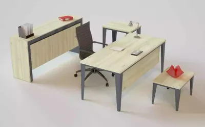 Produktbild von Büromöbel moderner Schreibtisch Couchtisch Kommode Beistelltisch 4tlg.