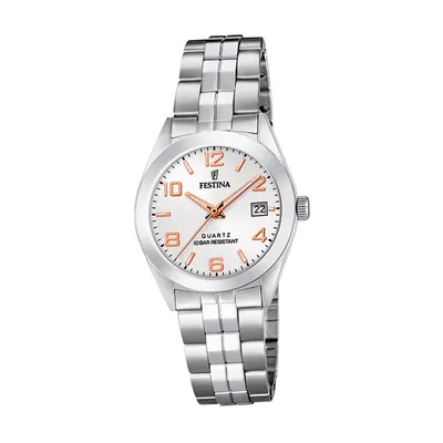 Zdjęcie produktu dla Festina zegarek damski ze stali nierdzewnej F20438/4 srebrny klasyczny D2UF20438/4