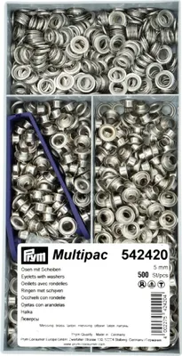 Produktbild von Prym Ösen und Scheiben MS 5,0 mm silberfarbig