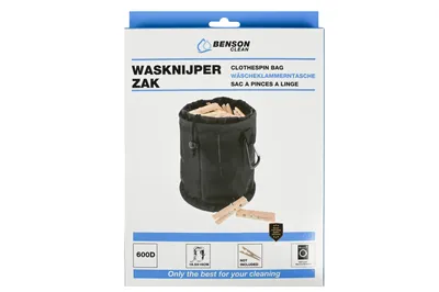 Produktbild von Wäscheklammerbeutel Wäscheklammernsack Wäscheklammerntasche mit Karabinerhaken