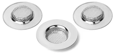 Produktbild von Abflusssieb Edelstahl 7cm Außendurchmesser 3 Stück zur Verstopfungsprävention