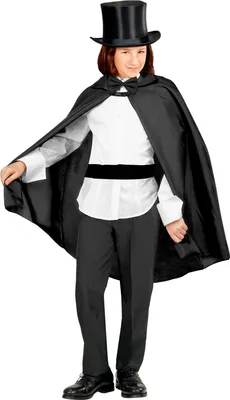 Produktbild von Kinder Umhang Kostüm / Dracula + Vampir Cape mit Kragen / Länge ca. 90cm