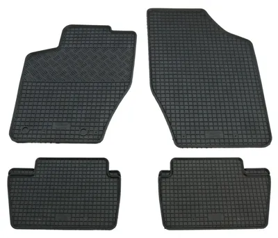 Gummifußmatten Set für Peugeot 307 (2001-) + Citroen C4 (2004-), 4-teilig
