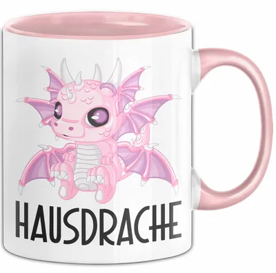Produktbild von Hausdrache Tasse Geschenk Becher (Rosa)