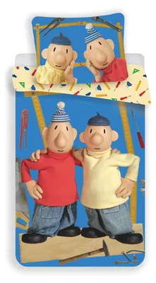 Obrázek produktu pro Modré ložní povlečení Pat a Mat