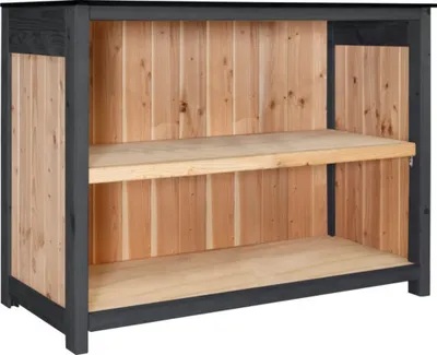 Produktbild von Gartenschrank/Outdoorküche Konsta Typ 603 Douglasie Sideboard ohne Tür 58 x 58 x 92 cm natur/anthrazit