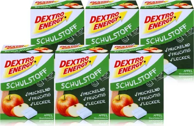 Produktbild von Dextro Energy Schulstoff Traubenzucker Apfel Geschmack 50g (6er Pack)