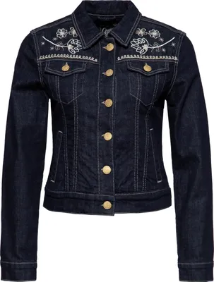 Produktbild von QUEEN KEROSIN Jeansjacke Im Western-Style Denim Xs