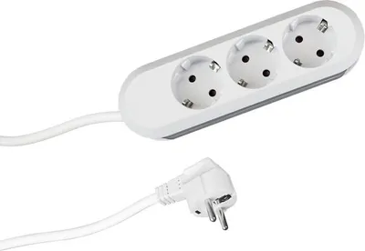 Produktbild von Bachmann Steckdosenleiste SMART 3-fach, weiß 3,0m, ohne Schalter