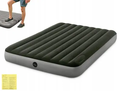 Produktbild von Intex Luftmatratze Doppelbett Velours mit Fußpumpe 64763