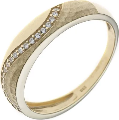 Produktbild von JOBO Damen Ring 333 Gold Gelbgold teilmattiert mit Zirkonia Goldring Größe 52