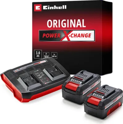 Produktbild von Einhell Power X-Change PXC-Starter-Kit 2x 3,0Ah & Twincharger Kit