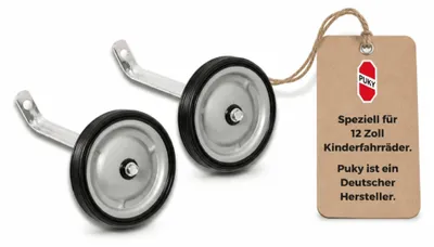 Produktbild von PUKY Stützräder ROOKIE WHEELS für 12-18 Zoll Puky Fahrräder, robuste Ausführung mit leisen Gummirollen