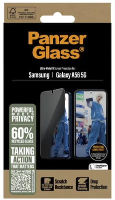 Productafbeelding van PanzerGlass privacy screenbeschermer voor de Samsung Galaxy A56 5G