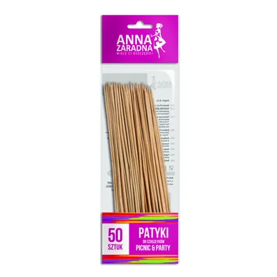 Image de 50 brochettes jetables pour chachlik, barbecue ou viande, en bois, 20 cm