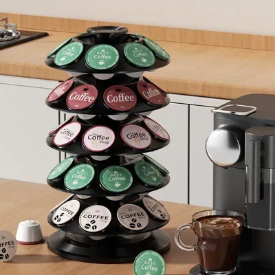 Kaffeepad-Carrousel für Dolce Gusto, 40 Pads, schwarz