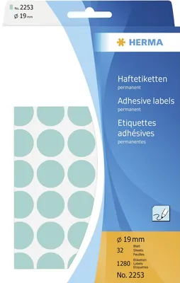 Obrázek produktu pro HERMA 2253, Modrá, Kruh, Celulóza, Papír, 32 listy, 11,1 cm, 17 cm