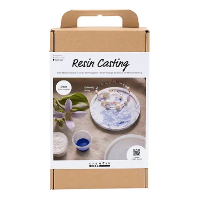 Produktbild von Creativ Company Hobbyset Harz Gießen Tablett Marmoreffekt Dekoration