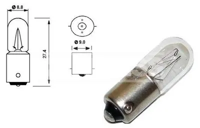 Produktbild von 1x CARPRISS 79780288 T4W Halogen Motorraumleuchte Glühlampe 4W 24V
