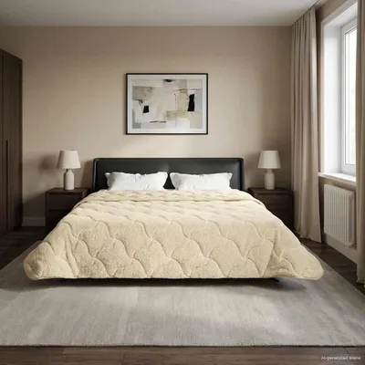 Produktbild von Winterbettdecke Creme 200 x 220 cm Mikrofaser und Teddy-Fleece - Bettdecken DE1082