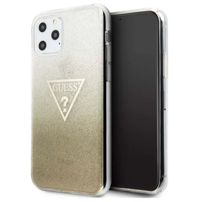Immagine prodotto di Guess Guhcn65Sgtlgo Custodia rigida per Iphone 11 Pro Maxzłoty/Oro Triangolo Glitterato