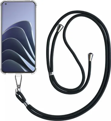 Produktbild von Handytasche passend für OnePlus 10 Pro Transparent ShockProof mit abnehmbarem Universal-Telefon-Lanyard - Schutzhülle Silikon ShockProof mit Lanyard - Smartphonics