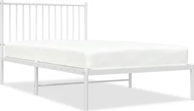 Obrázek produktu pro vidaXL Postel s čelem kovová bílá 100x190 cm