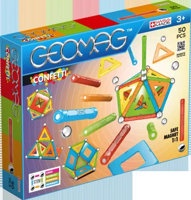 Immagine prodotto di Geomag Confetti Costruzioni magnetiche e giochi educativi, dai 3 anni, 50 pezzi (352), Multicolore GEOMAG