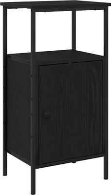Image de Cabinet de chevet Chêne noir 41 x 31 x 80 cm Bois d'ingénierie