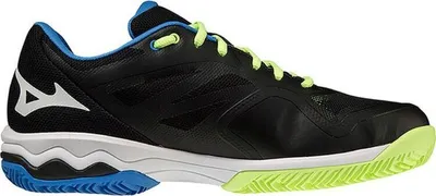 Produktbild von Mizuno Tennisschuh Padelschuh Wave Exceed Tour 5 CC Herren Schwarz Blau Gelb