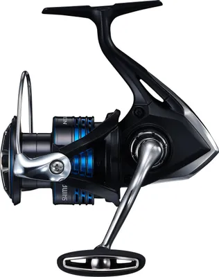 A studio shot of a fishing reel.