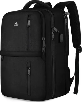 Produktbild von Handgepäck Rucksack USB 17 Zoll Laptop Schwarz Reise Business