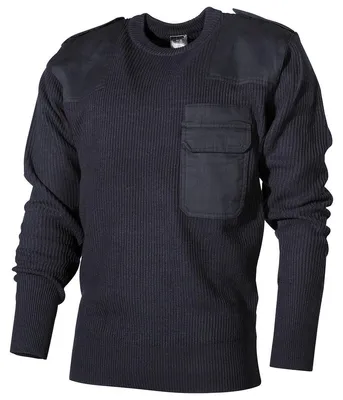 Produktbild von Bundeswehr Pullover, mit Brusttasche, blau 52