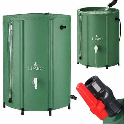 Produktbild von LUARO – Regenwassertank mit Hahn, faltbarer Wasserbehälter für Regenwasser, 500 Liter