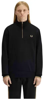 Produktbild von Sweatshirt Fred Perry Fred Perry Stripe Tape Track Jacket Black/Champagne für Herren