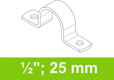 Produktbild von Vollschelle, 1/2" (21,3 mm), 25 mm breit