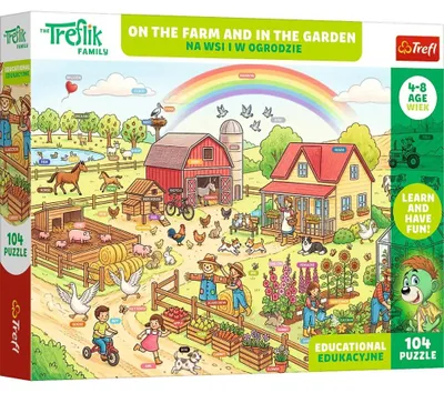 Productafbeelding van Educatief puzzel, 104 stukjes. Thema: Het platteland en de tuin. Merk: Trefl