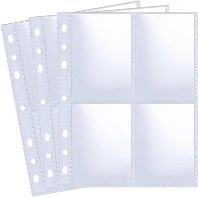 Produktbild von 80 Pack 640 Taschen 2,5 x 3,5 Zoll Sammelkartenhüllen, Doppelseitiger Seitenschutz mit 4 Taschen Ultraklare Kpop-Fotokartenhüllen sammelalbum sleeves