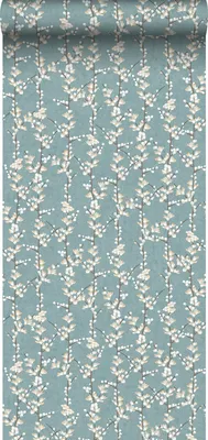 Immagine prodotto di Sanders & Sanders carta da parati fiori blu grigrio e bianco 53 cm x 10 m