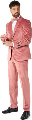 Produktbild von Vintage Pink Velvet Deluxe Samtanzug - Weihnacht Größe: 54
