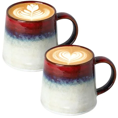 Image de Grandes tasses en céramique de 450 ml, lot de 2