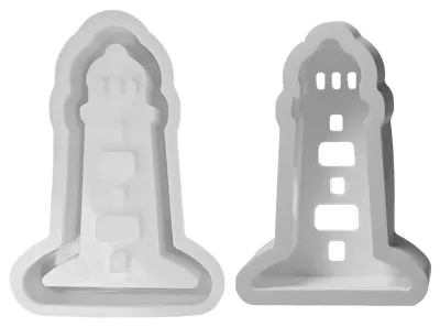 Produktbild von Silikonformen, Gussformen, Leuchtturm, 3D-Leuchtturm-Silikonform, Haus-Gussformen, Silikon-Leuchtturm-Gipsform zum Gießen, Leuchtturm-Silikonform, Sommerform für 3D-Gipskerzen