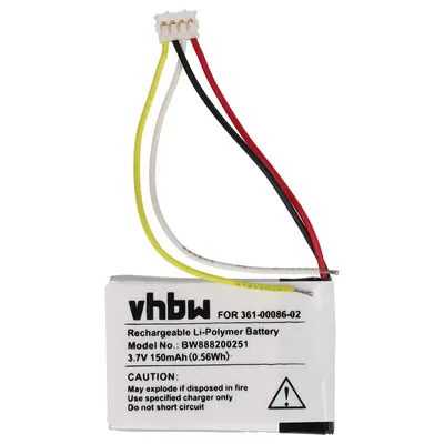 Produktbild von vhbw Akku Ersatz für Garmin 361-00086-02, 6ES142148 für GPS Fahrradcomputer Radcomputer (150 mAh, 3,7 V, Li-Polymer)