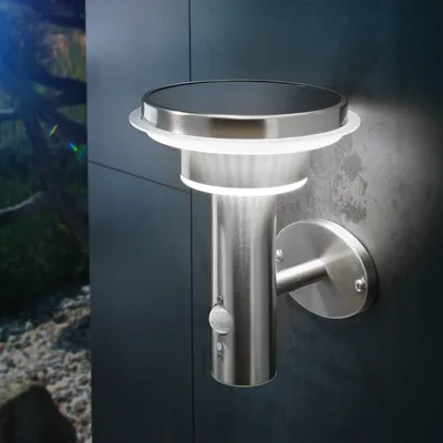 Produktbild von esotec Solar Sensor-Wandleuchte Tini - Akku METALL Edelstahl outdoor 102595