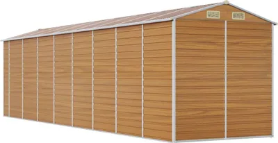 Obrázok produktu pre vidaXL Záhradný prístrešok svetlohnedý 191x725x198 cm pozinkovaná oceľ